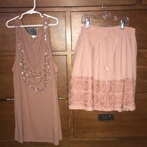 J.Crew skirt and tank top set
